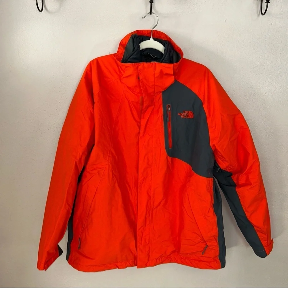 The North Face Men's 3in one Triclimate vortex Orange and Gray Jacket